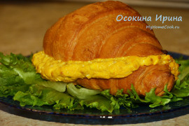 Запечённые сэндвич-круассаны