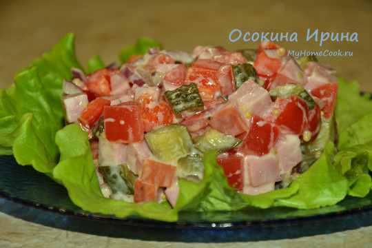 Салат с колбасой - 6