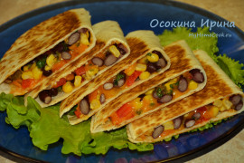 Кесадильи с фасолью - 2