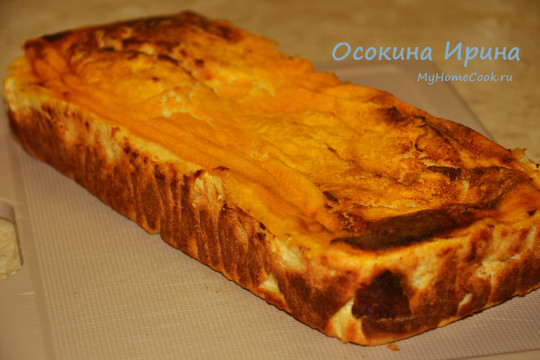 Творожный манник с мандаринами