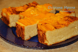 Творожный манник с мандаринами