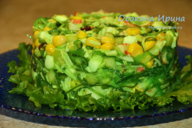 Салат с чукой и крабовым мясом