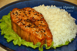 Запечённые стейки-бабочки сёмги