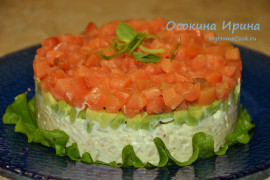 Салат-закуска со слабосоленой сёмгой