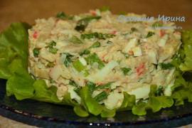 Салат с кальмарами и крабовыми палочками - 2