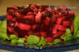 Салат с фасолью и свеклой