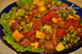 Карри из чевапчичей с овощами