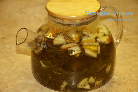 Зелёный чай с яблоком и киви