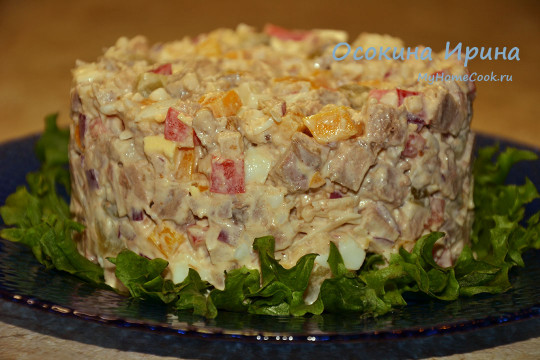 Салат с говяжьим языком - 4