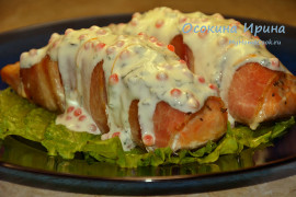 Запечённая сёмга в беконе