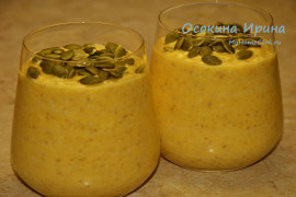 Ленивая овсянка с тыквой