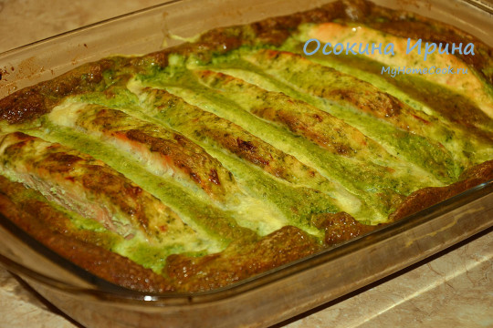 Сёмга в изумрудном омлете