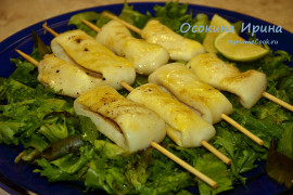 Шашлычки из кальмаров