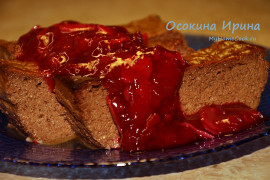 ПП-чизкейк со сливовым соусом