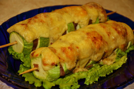 Шашлычки из кабачков с языками