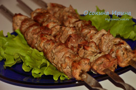 Шашлык из свиной шейки в чайном маринаде